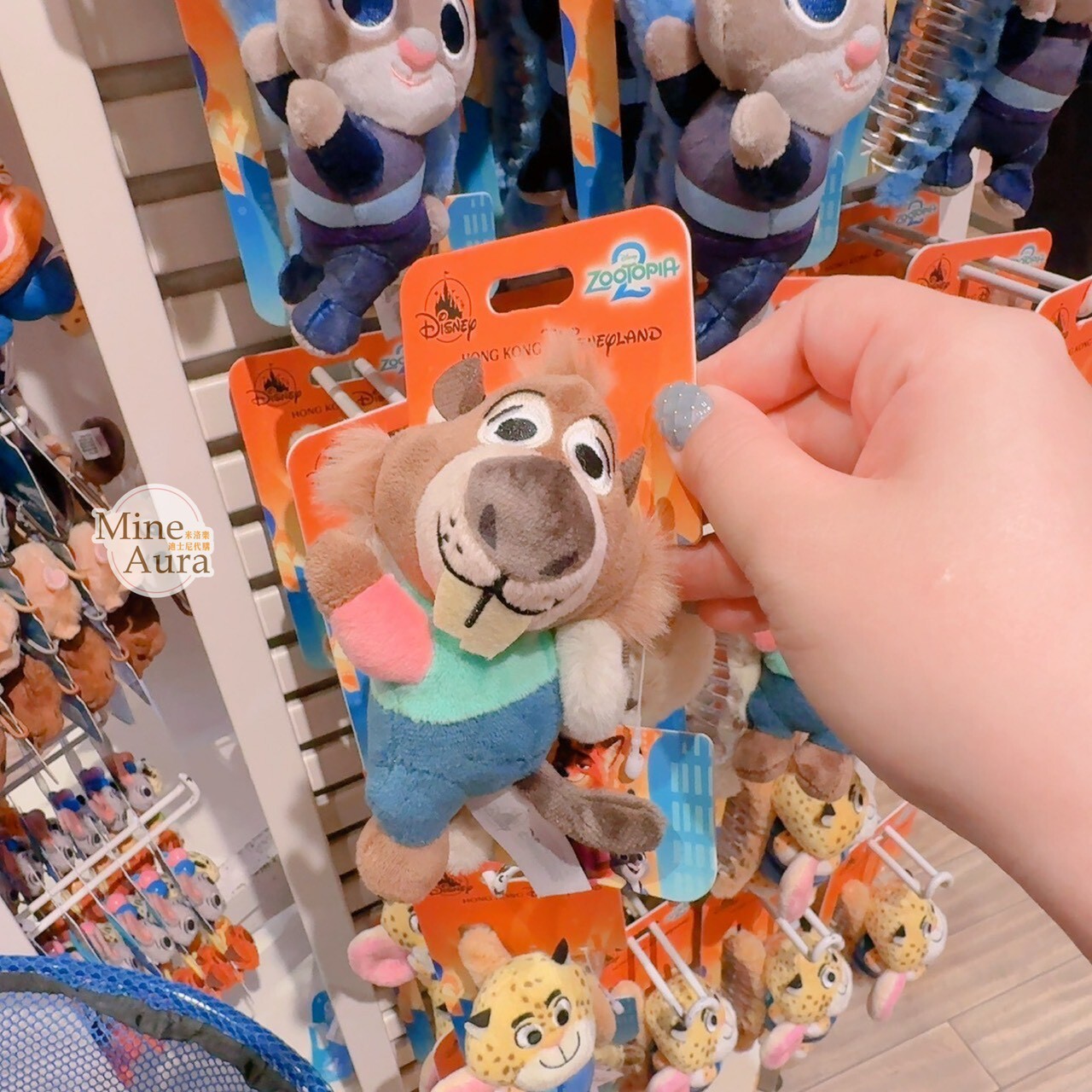 聶狸寶 Nibbles 河狸 造型 絨毛 髮夾 髮抓 鯊魚夾 動物方城市 Zootopia -香港迪士尼樂園