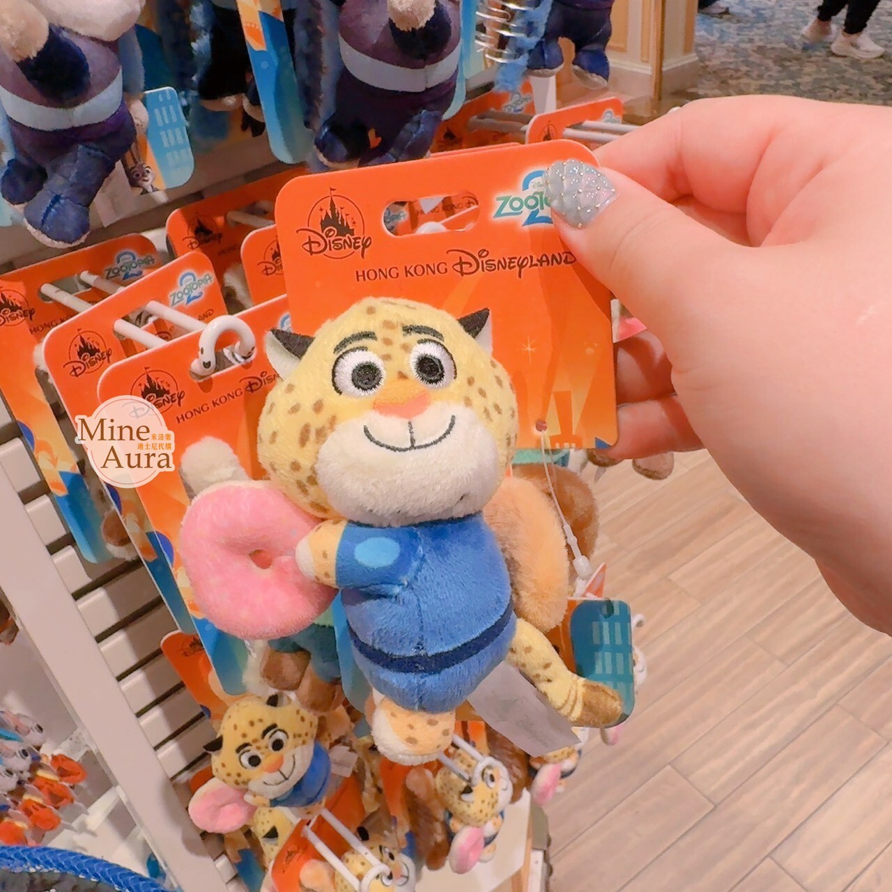 洪金豹 Benjamin Clawhauser 造型 絨毛 髮夾 髮抓 鯊魚夾 動物方城市 Zootopia -香港迪士尼樂園