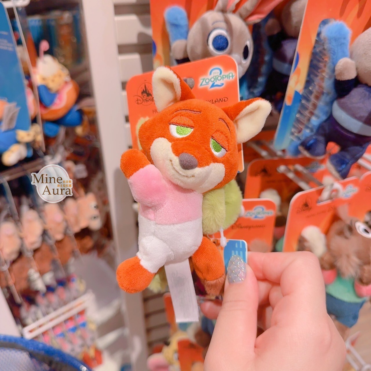 胡尼克 Nick 狐狸 造型 絨毛 髮夾 髮抓 鯊魚夾 動物方城市 Zootopia -香港迪士尼樂園