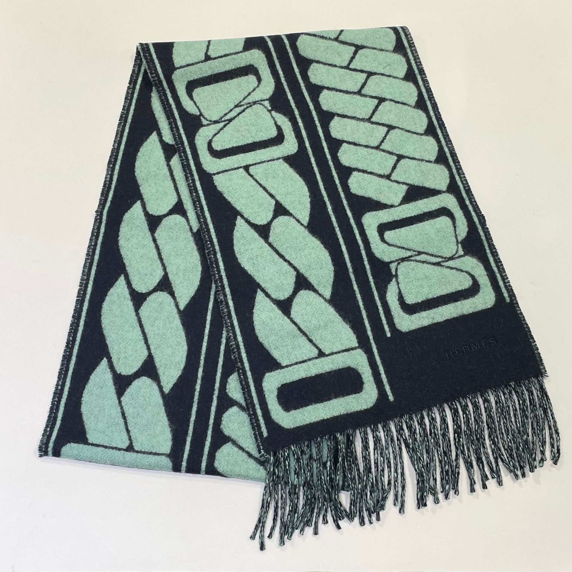 HERMES圍巾 25x170cm 藍寶石羊絨CLIC  C EST NOUE  SCARF H392917T 02 #BRAND NEW #香榭站正品