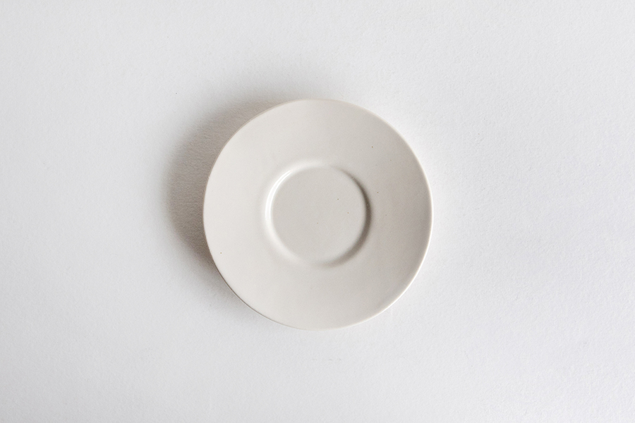 河合竜彦 - 白釉 邊皿 S (茶托 S)