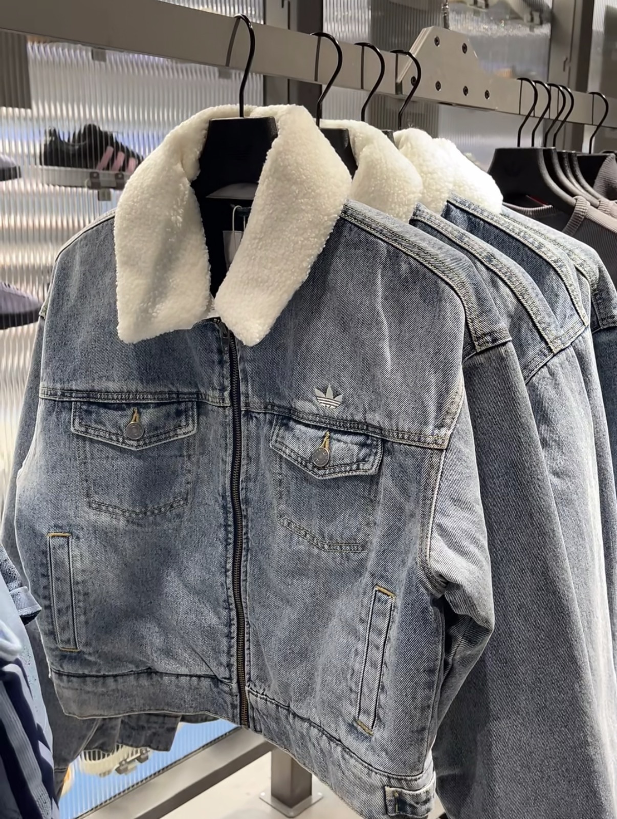 ADIDAS ORIGINALS 丹寧鋪棉外套 潮流 復古