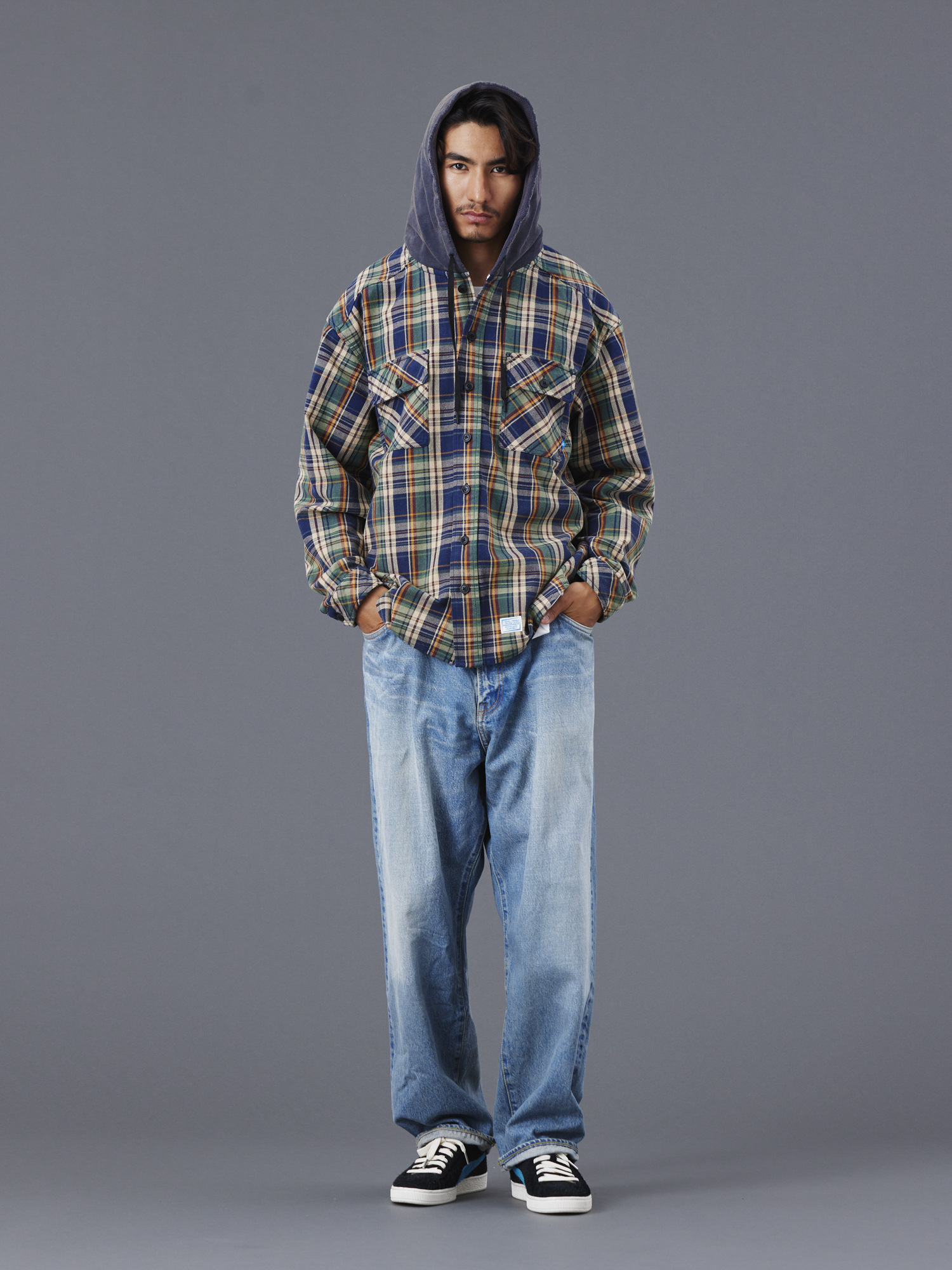 LIBERAIDERS LR LOOSE FIT DENIM PANTS HW 777042503 BLU