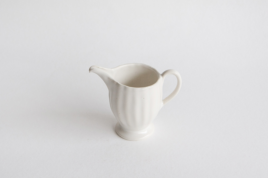 河合竜彦 - 白釉 牛奶壺
