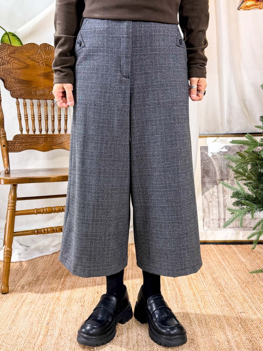 ⬇️開倉低至半價😱FINALSALE📣  後腰橡根．格仔 絨絨料褲 (有袋)【不設退換】