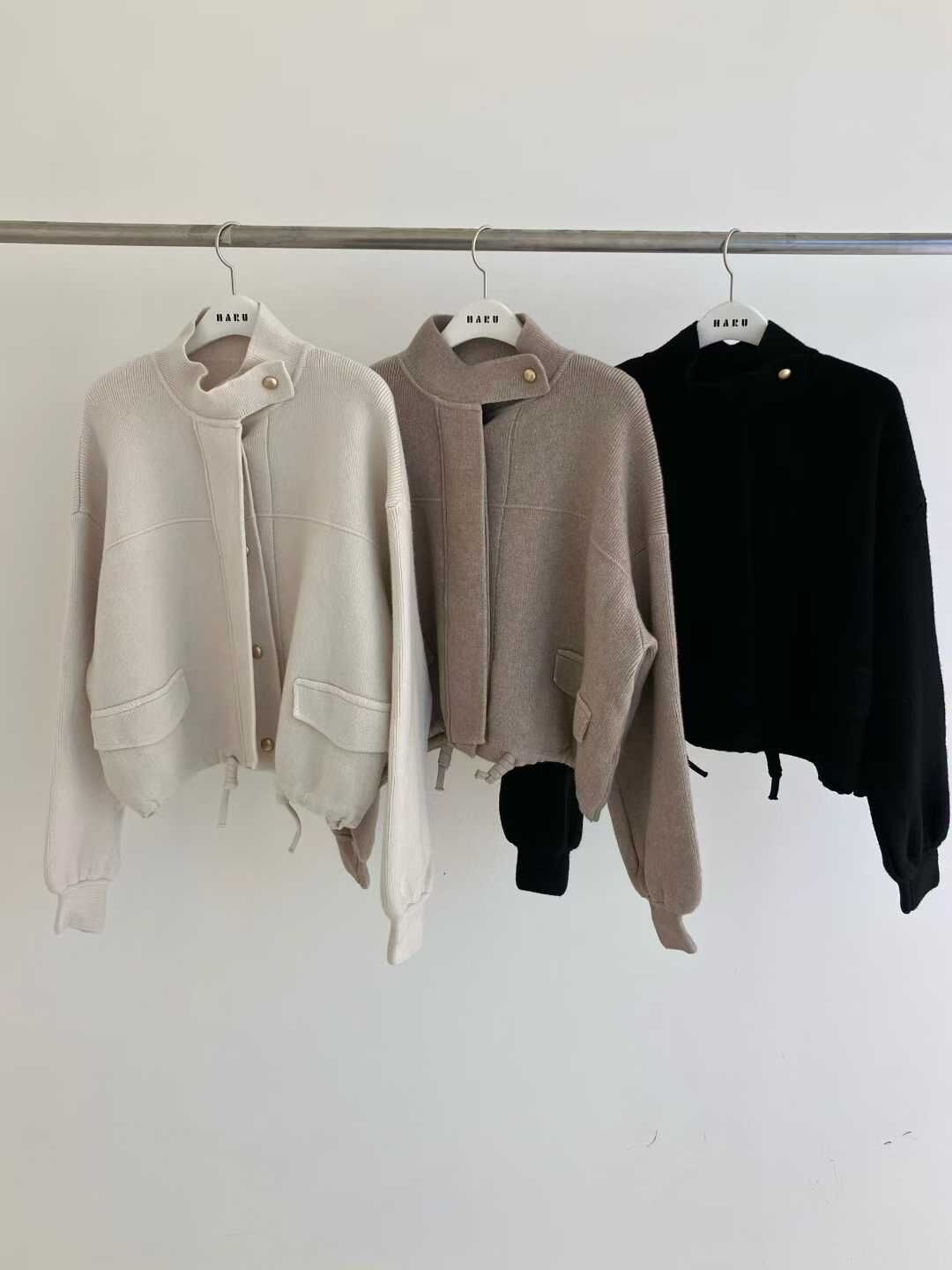 HU5340 立領搭扣外套