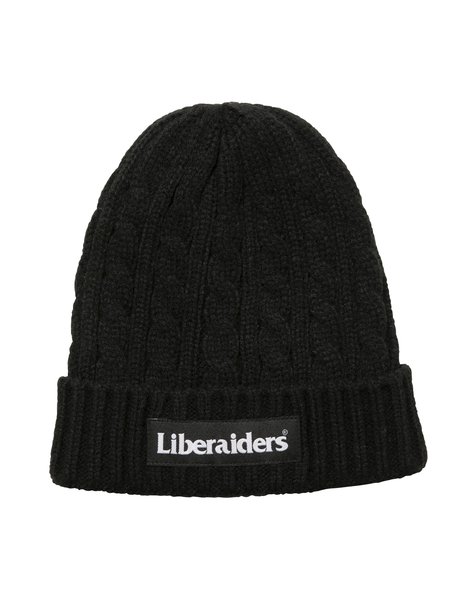 LIBERAIDERS CABLE KNIT CAP 779032503 BLK
