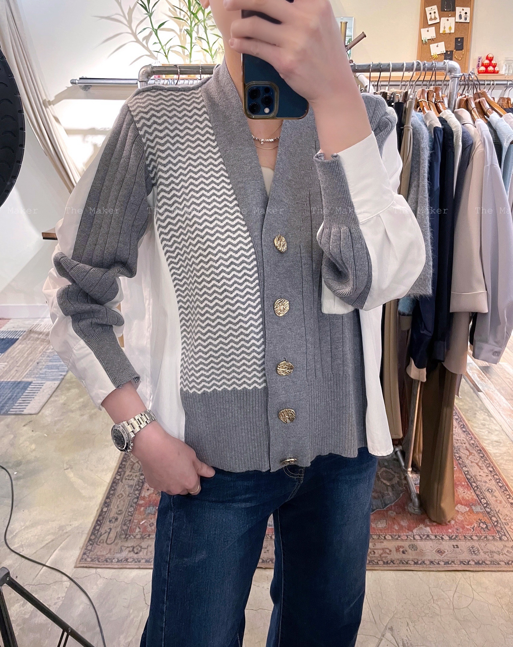 🥂 顯瘦拼料Cardigan 🥂