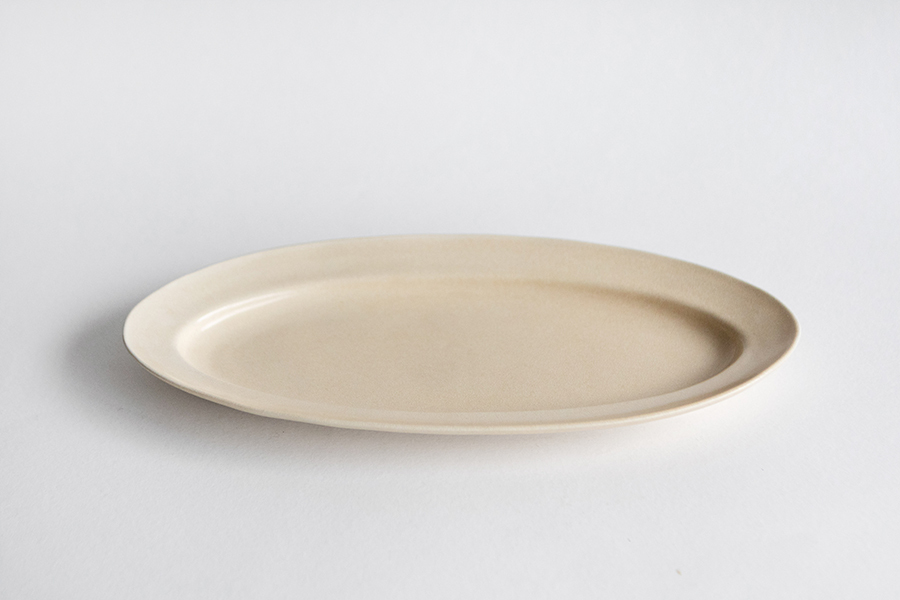 河合竜彦 - 貫入釉 細橢圓邊皿 LM