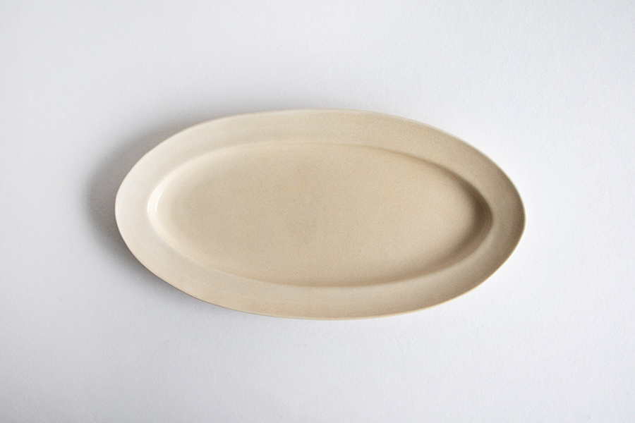 河合竜彦 - 貫入釉 細橢圓邊皿 LM