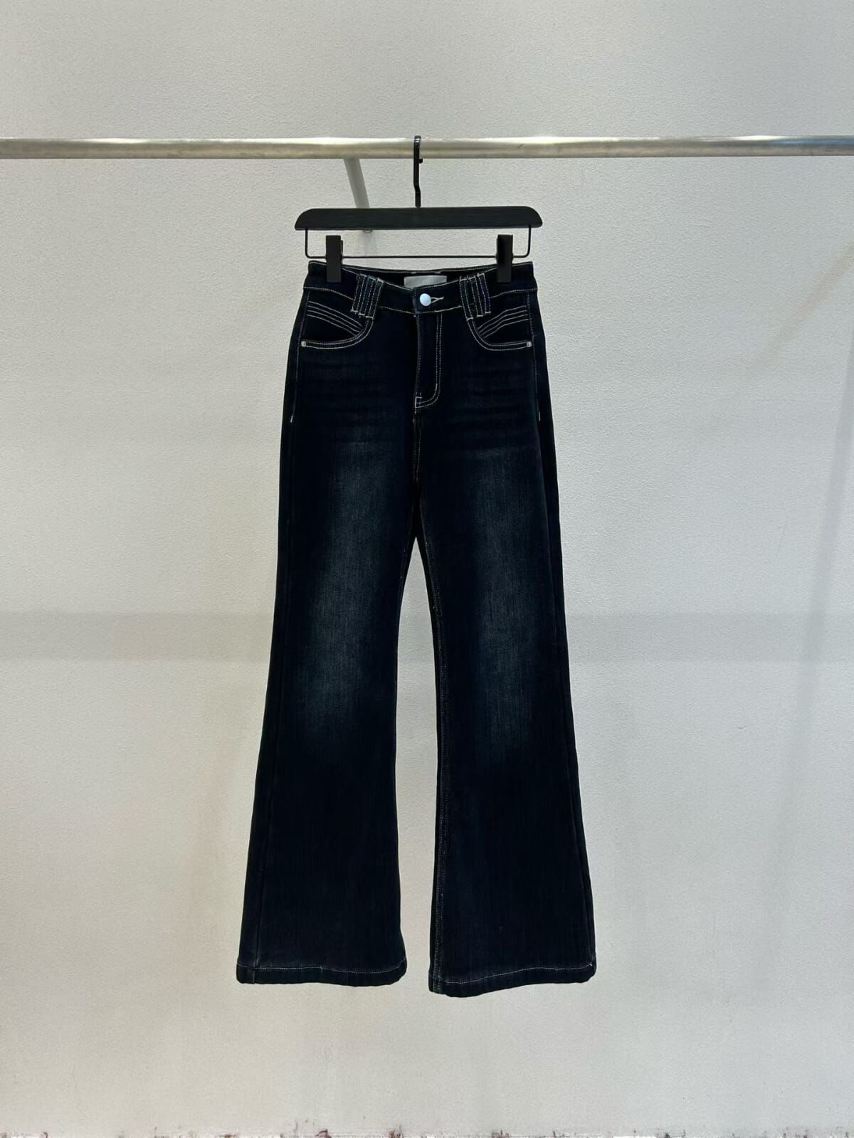 WE5315 韓妹深藍色喇叭牛仔褲 (S/M)