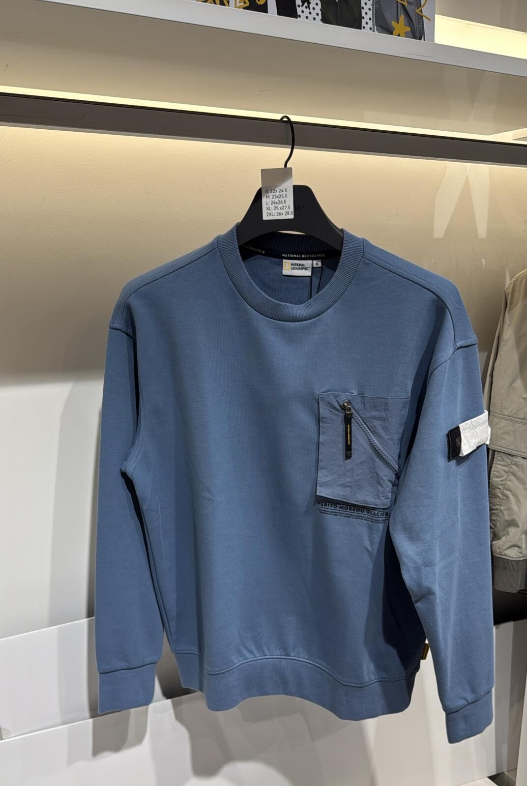SF003 National Geographic 口袋 長袖上衣 藍色(339)
