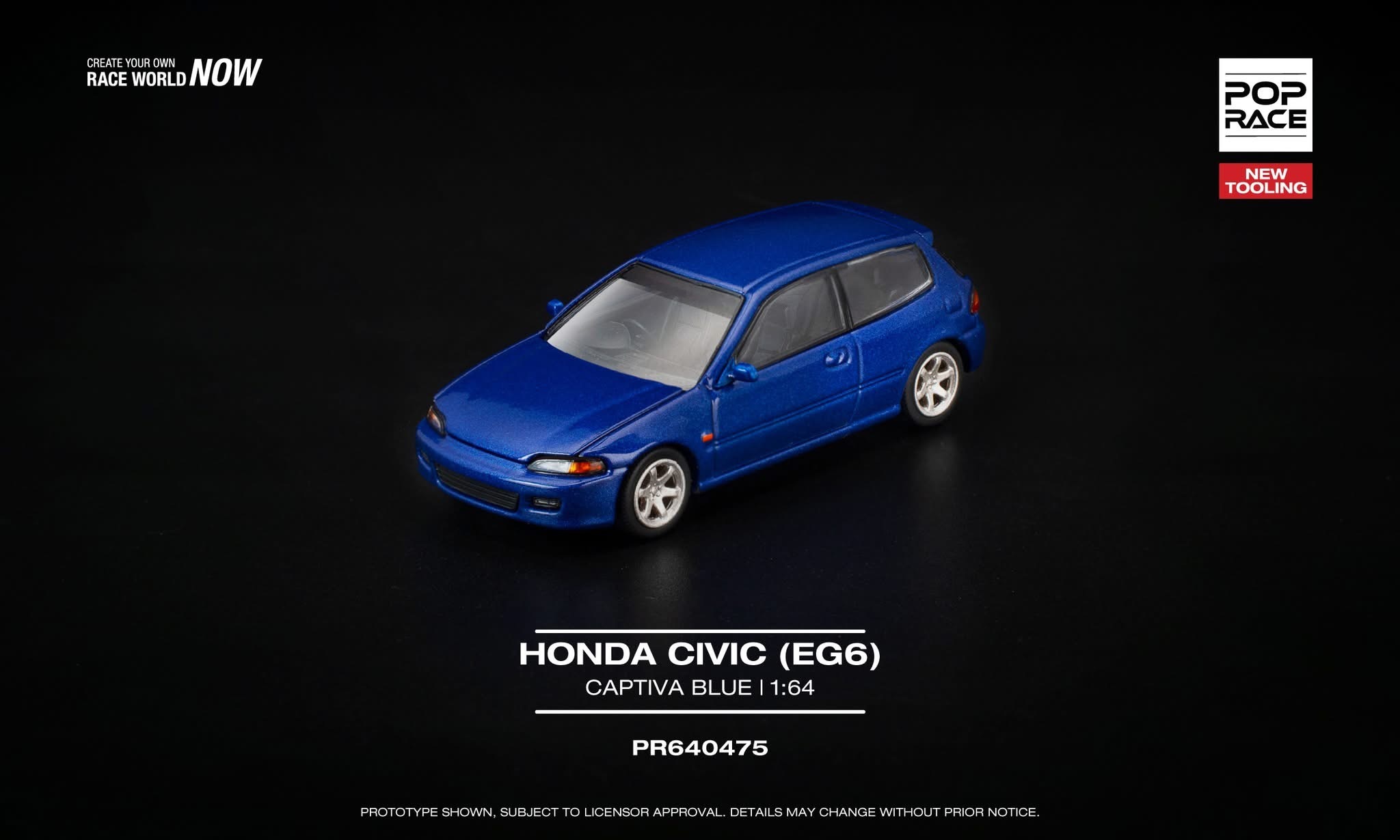 預訂 Pre-order - Poprace HONDA CIVIC (EG6) CAPTIVA BLUE
