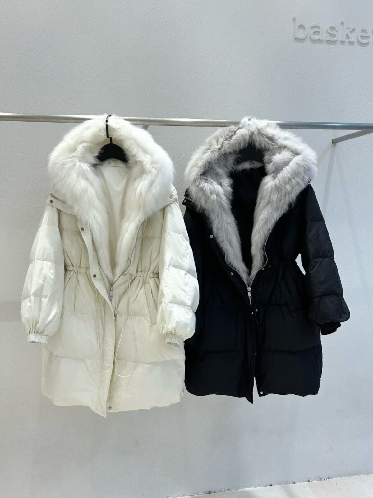 WE5320 安哥拉毛領羽絨長褸