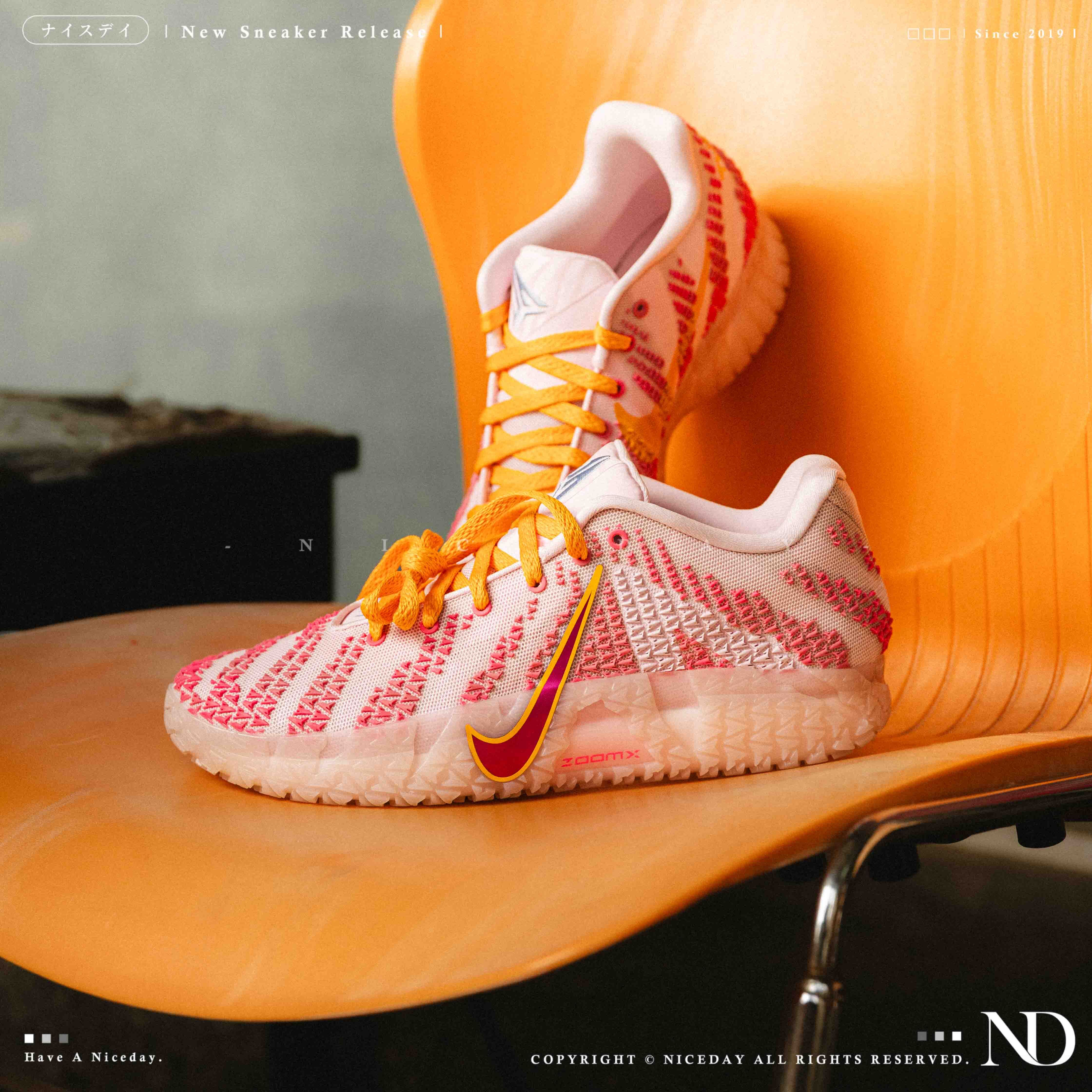 NICEDAY 代購 Nike Ja Morant 3 莫蘭特 情人節 粉 粉色 橘 乳癌粉 籃球鞋 實戰鞋 HF2794-601
