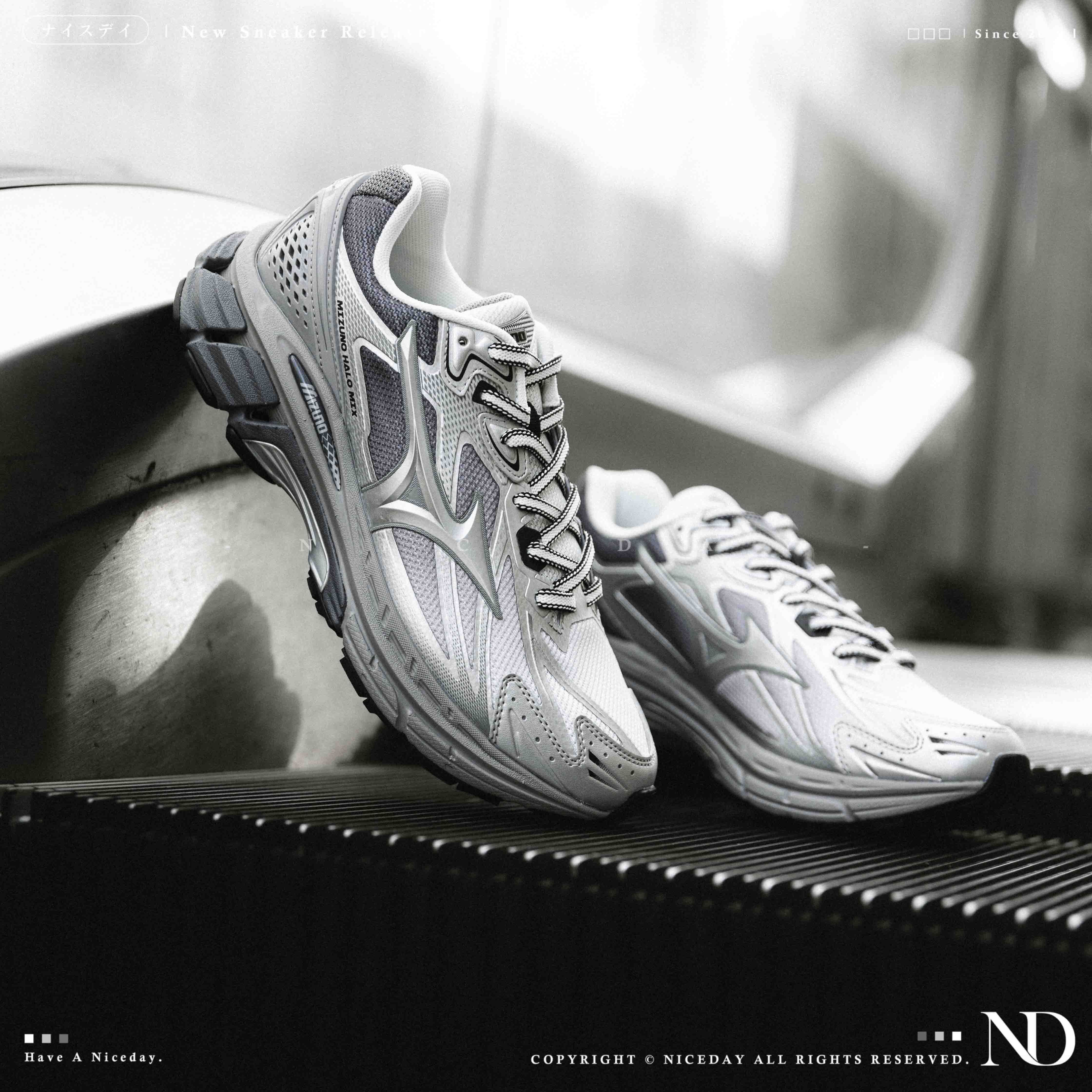 NICEDAY 代購Mizuno Halo Mix 銀灰男女尺寸D1GH240817