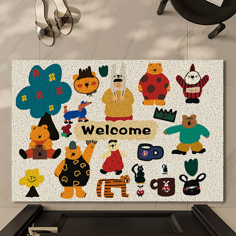 《6476》小熊家族絲圈地墊((絲圈))