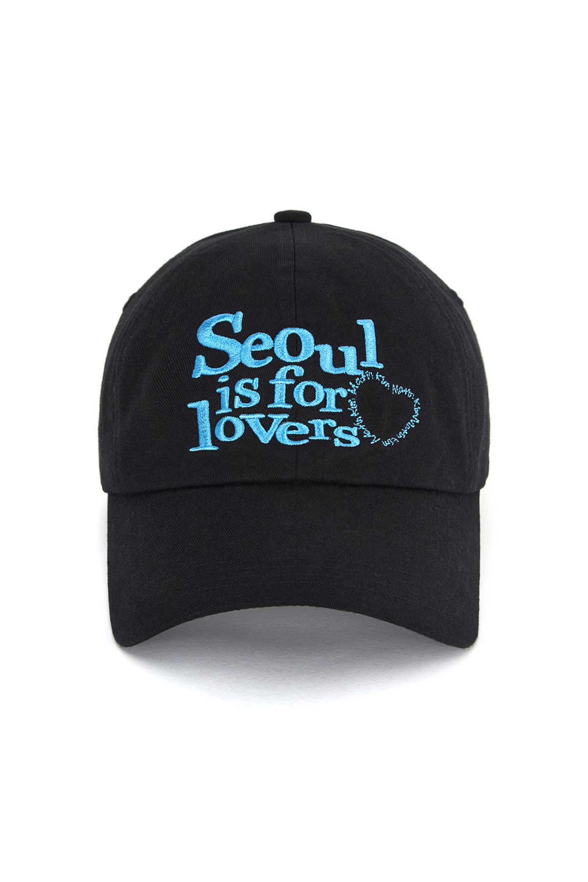 Seoul Lovers印花棒球帽 黑色