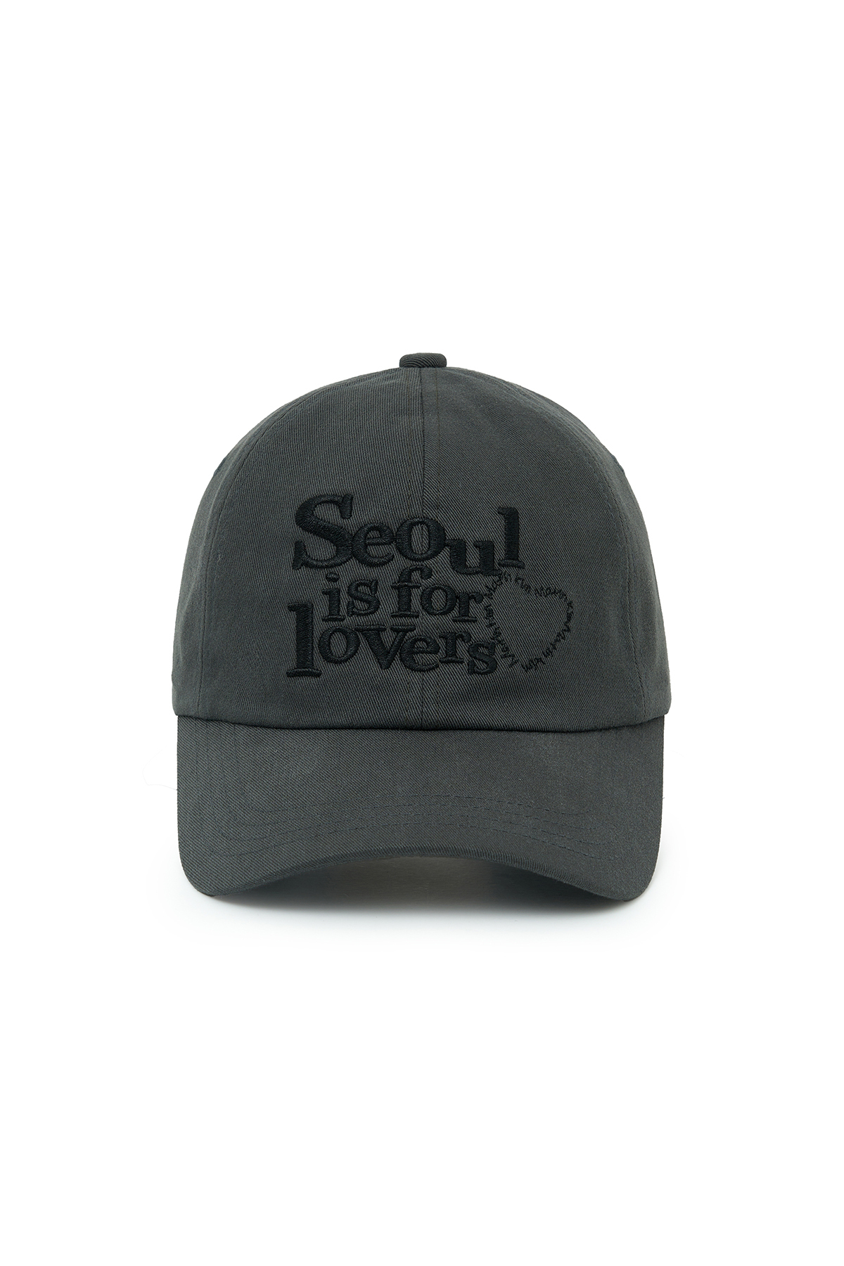 Seoul Lovers印花棒球帽 炭灰