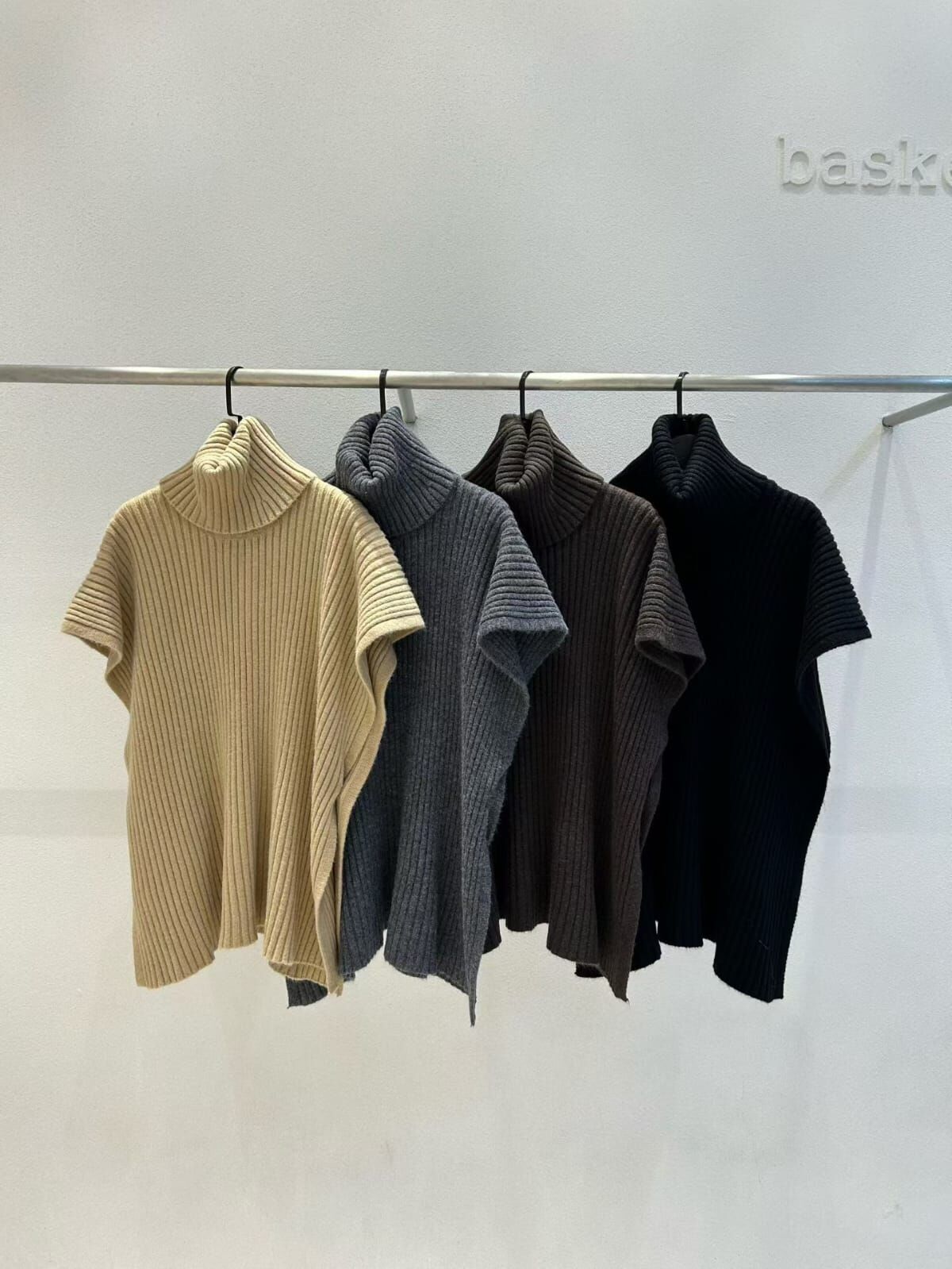 WE5319 貴婦高領針織上衣長褲套裝