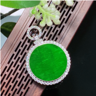 1218GZ172-翡翠GZ-18K白圓牌（圓扣頭）（C172）