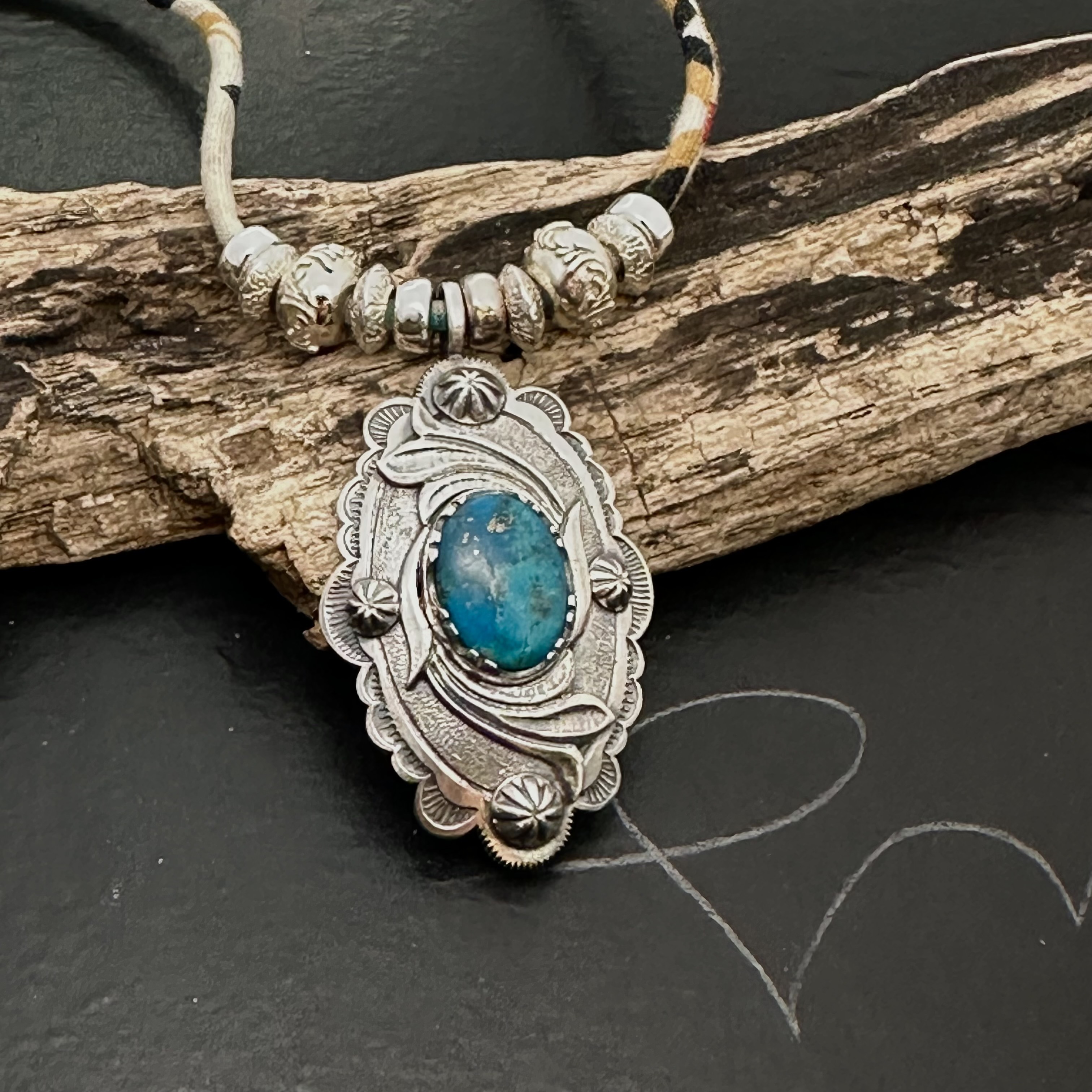 G_Smith-純銀鑲波斯松石吊墜