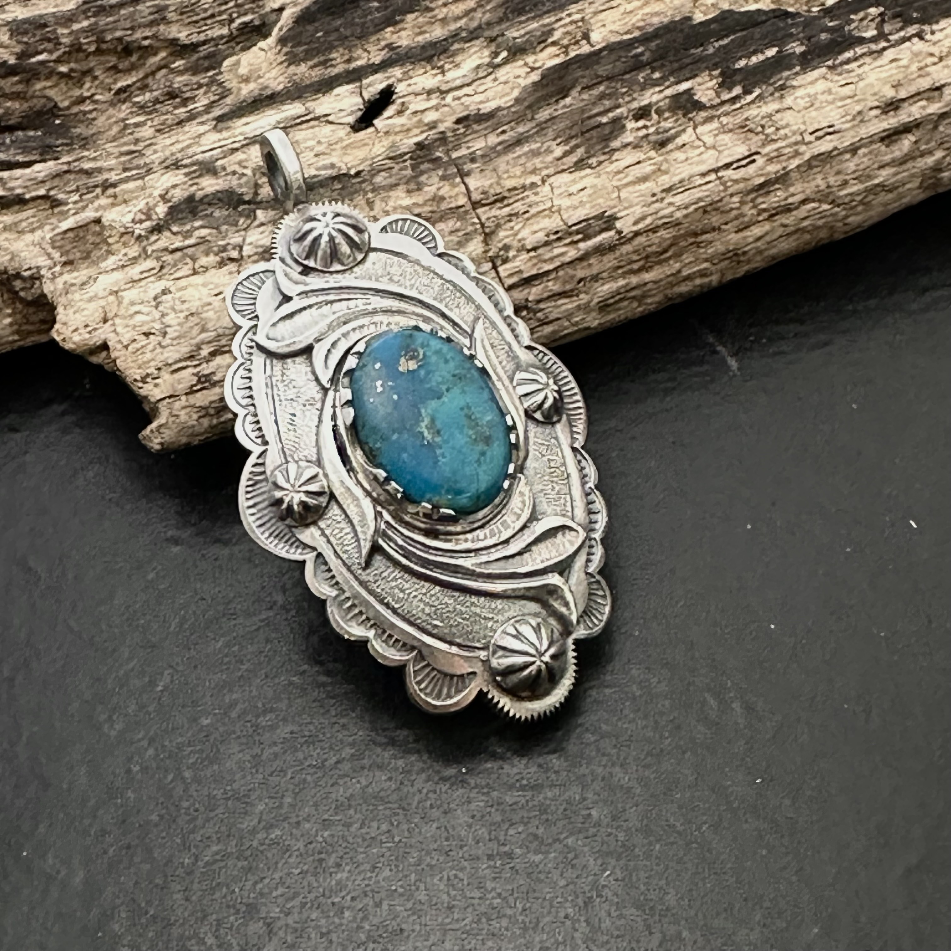 G_Smith-純銀鑲波斯松石吊墜