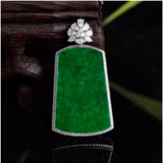 1218GZ173-翡翠GZ-18K白鏤空梯形牌（C173）