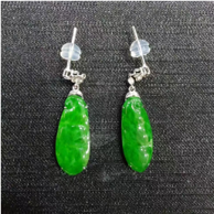 1218GZ177-翡翠GZ-K白福豆耳環（C177）