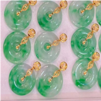 1218GZ178-翡翠GZ-18K黃飄花子母扣（C178）