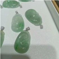 1218GZ184-翡翠GZ-18K翡翠冰飄花如意（C184）