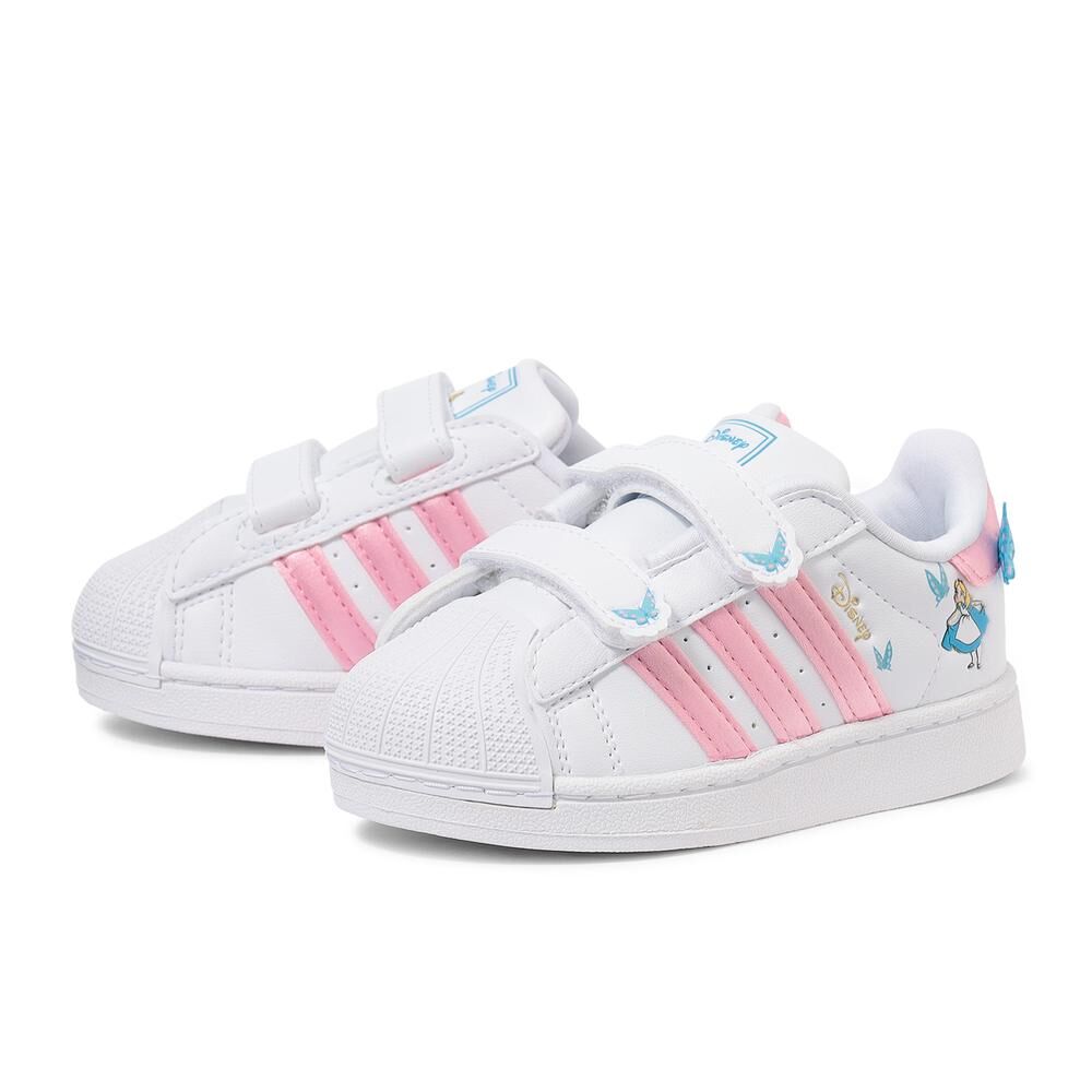 Adidas Superstar II x Disney 愛麗絲 蝴蝶 白粉 白色 小童 中童 童鞋 IH1743