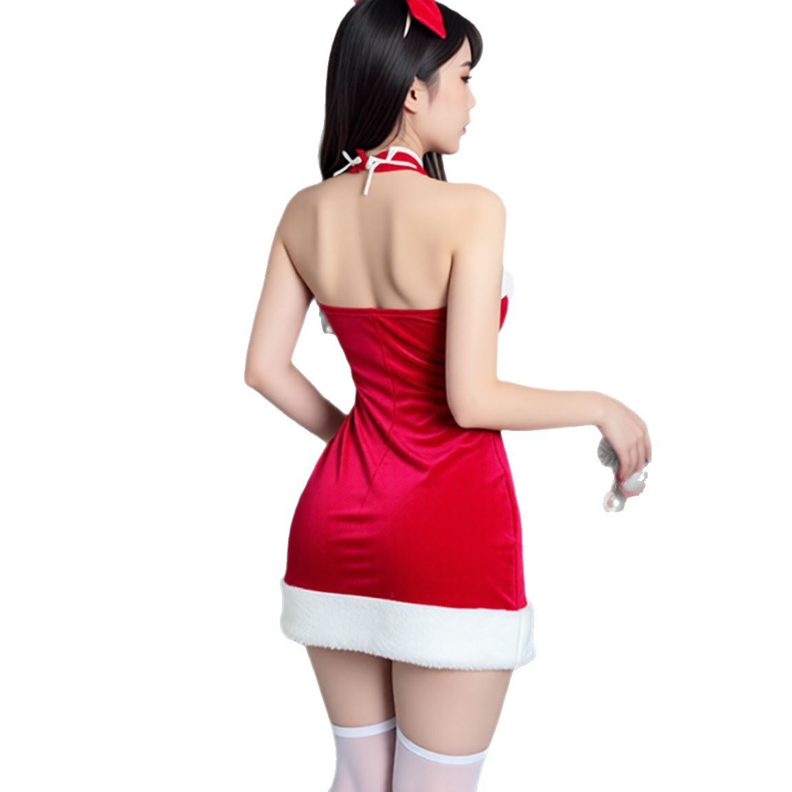 聖誕掛脖連身裙套裝 JK-3500