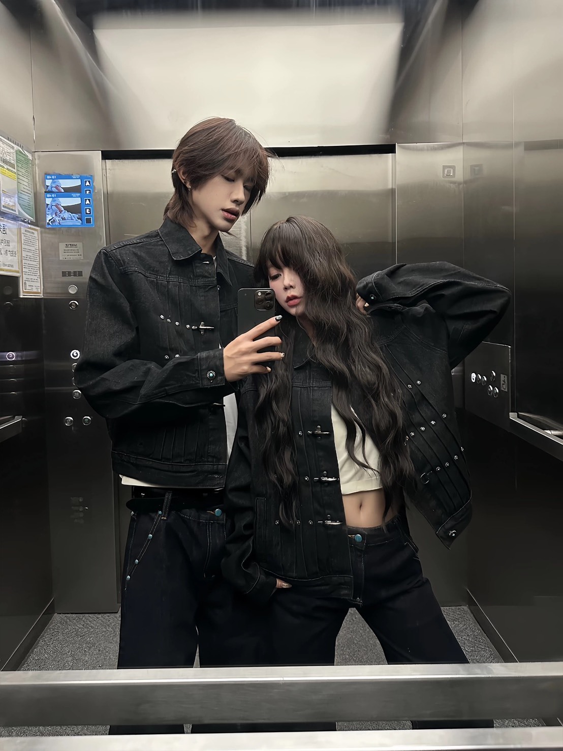 (GOAL)  美式 BOXY 短臗飛機扣牛仔外套 DC + G6907