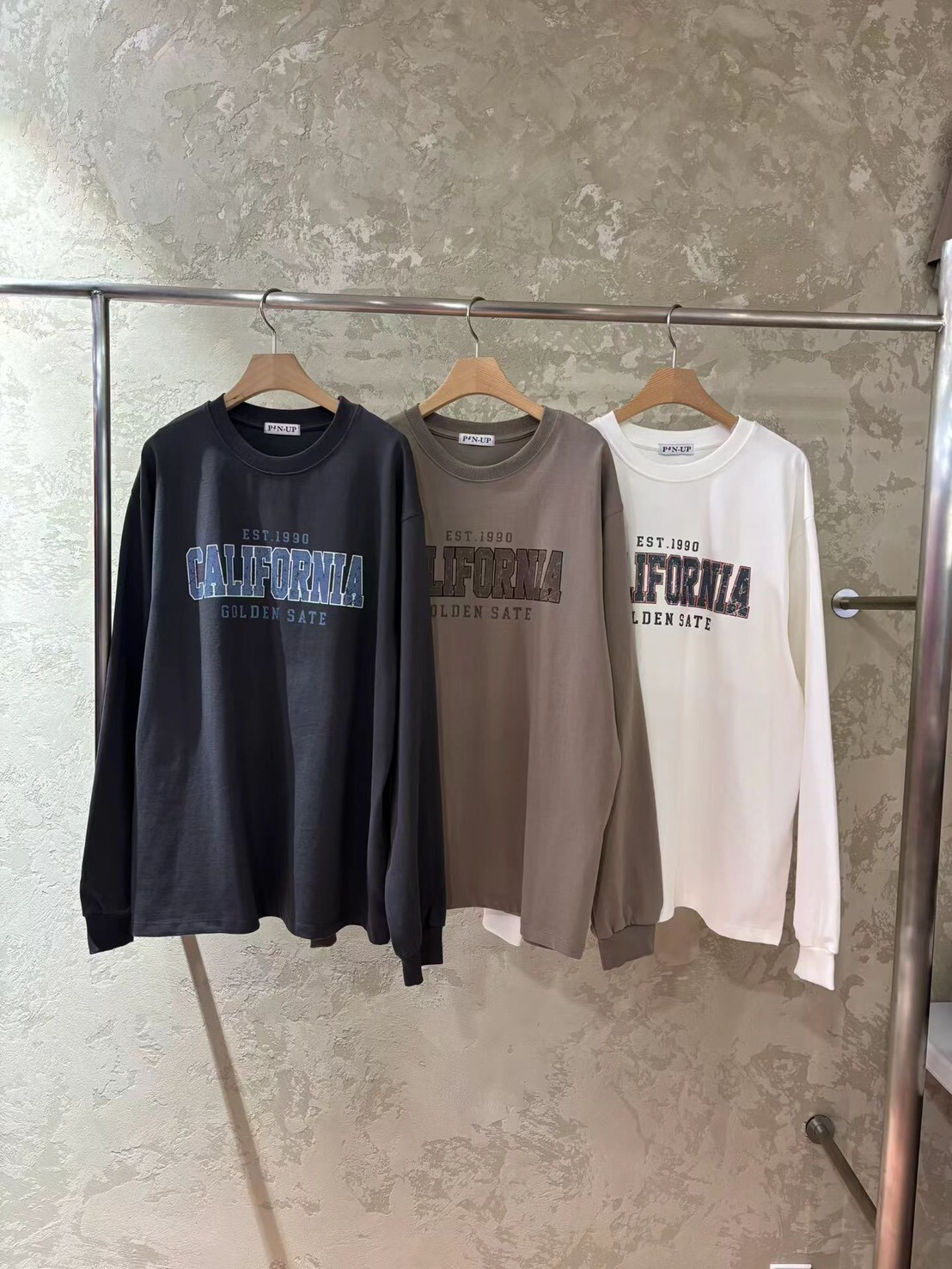 #AD119加州休閒上衣(墨/杏/白)