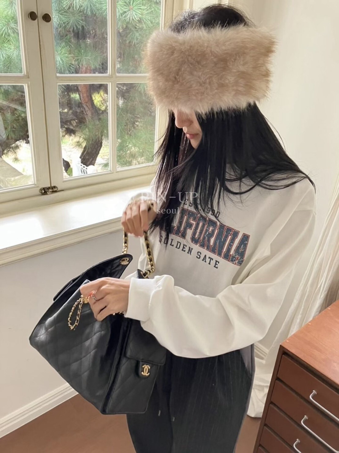 #AD119加州休閒上衣(墨/杏/白)