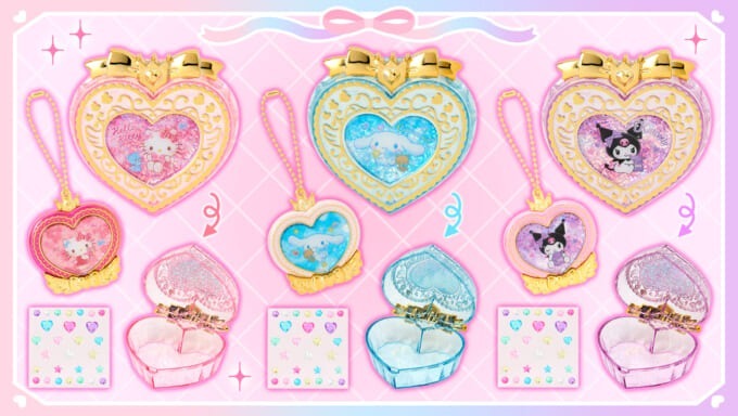 日本 Sanrio 首飾盒連掛飾貼紙套裝