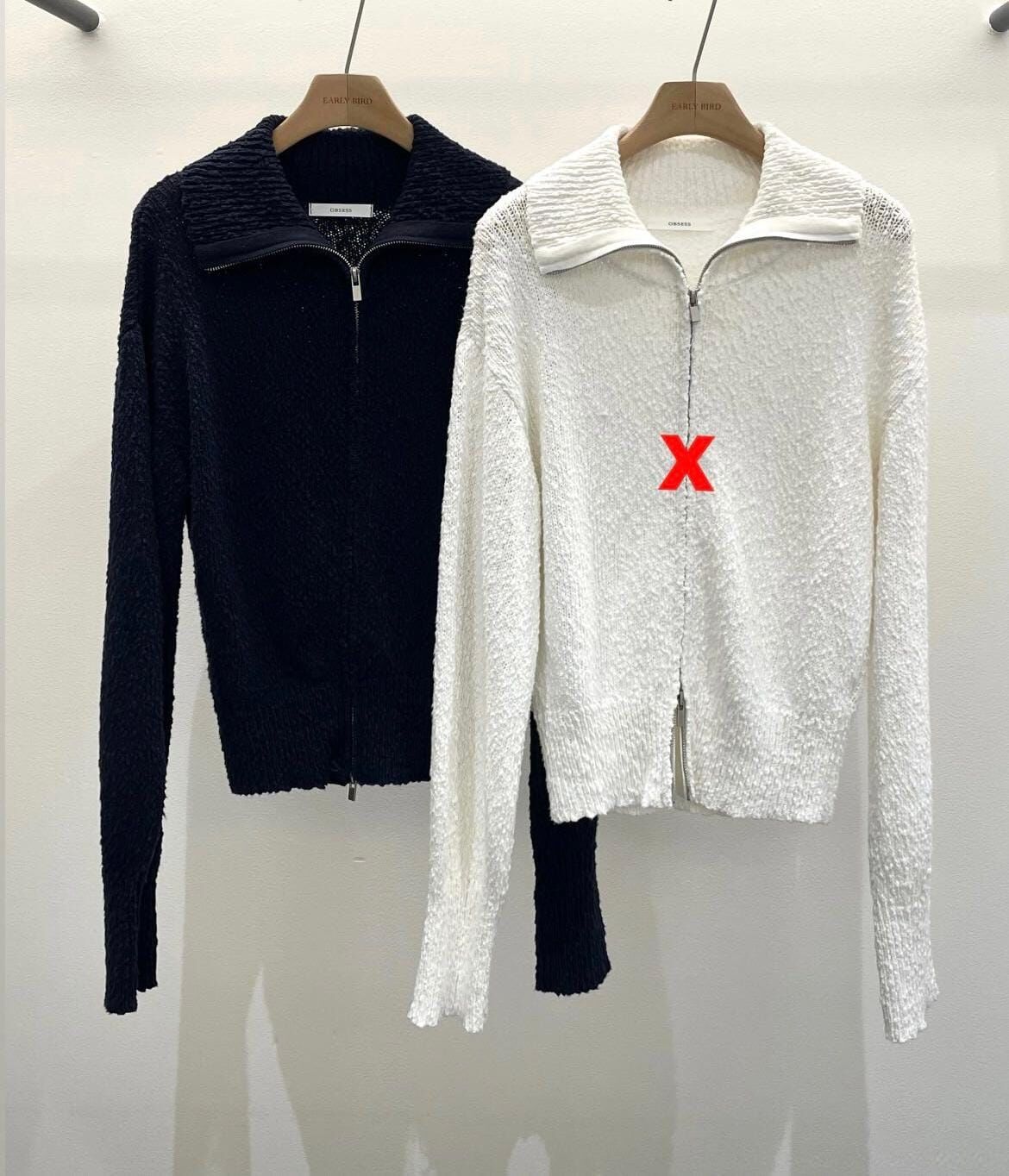 OB5053 毛巾粒粒拉鏈外套 *特價* (優惠碼同充值購物金不適用)