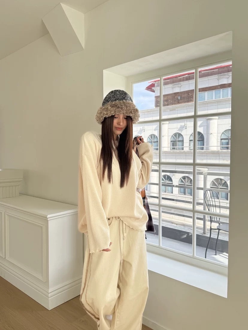 #AD112燈芯絨捲邊上衣(白/墨/卡其)