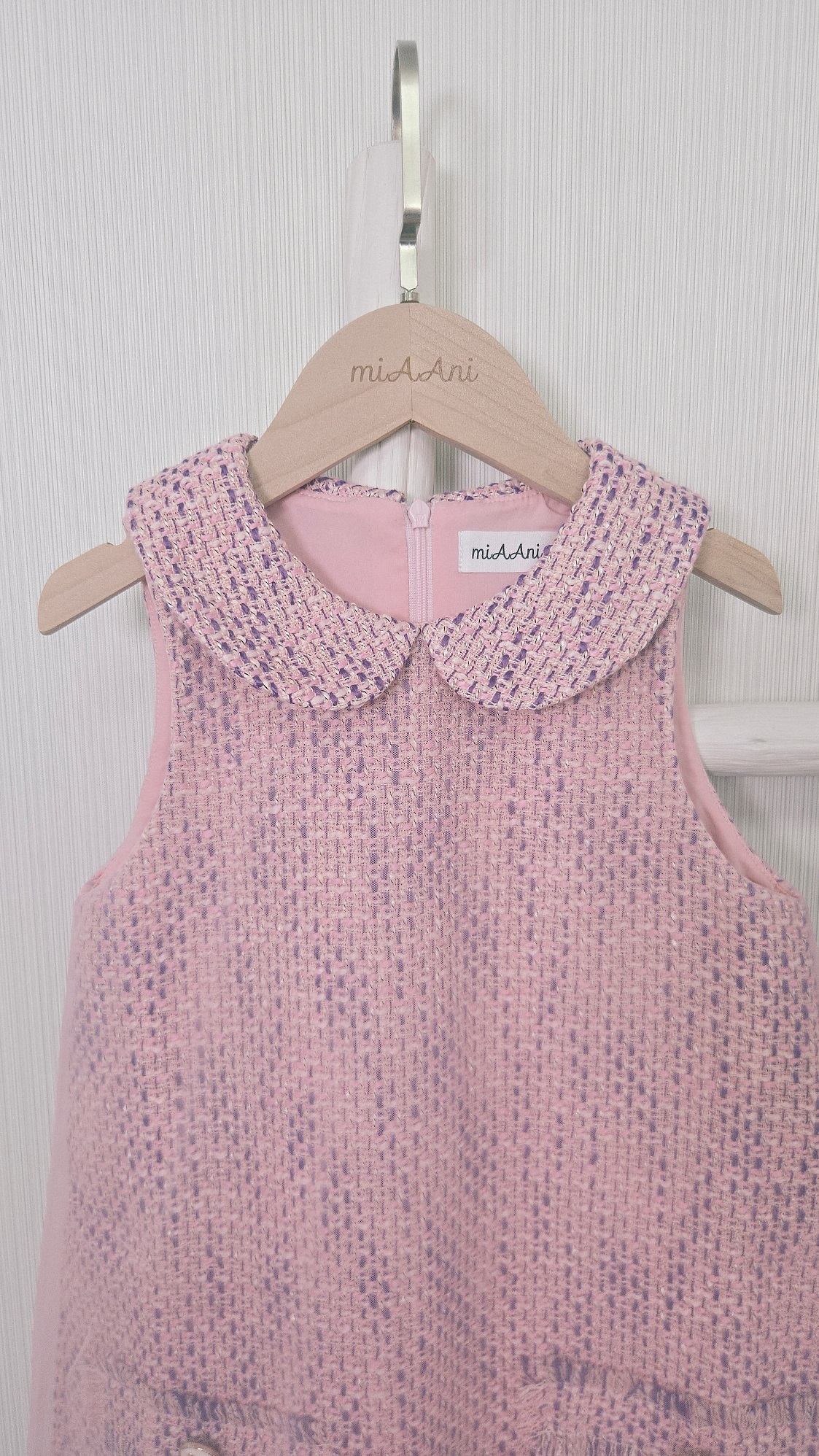 Kiara 紫粉色小香風連身裙