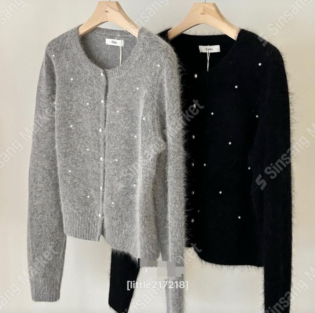 CC16 珍珠毛絨針織外套