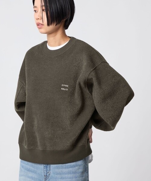 CITEN / Fleece-lined crew neck top