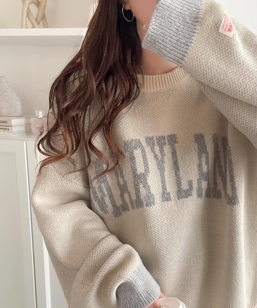 日本🇯🇵連線 JAVA  兩面可穿!雙色logo寬鬆針織套頭衫 復古 寬鬆 針織衫 針織 長袖 套頭衫 4色(任買兩件711免運)/預購