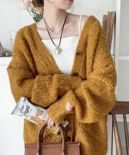 日本🇯🇵連線 JAVA V領圈圈毛線針織開襟衫 排扣 V領 復古 寬鬆 針織衫 針織 長袖 開襟衫 4色(任買兩件711免運)/預購