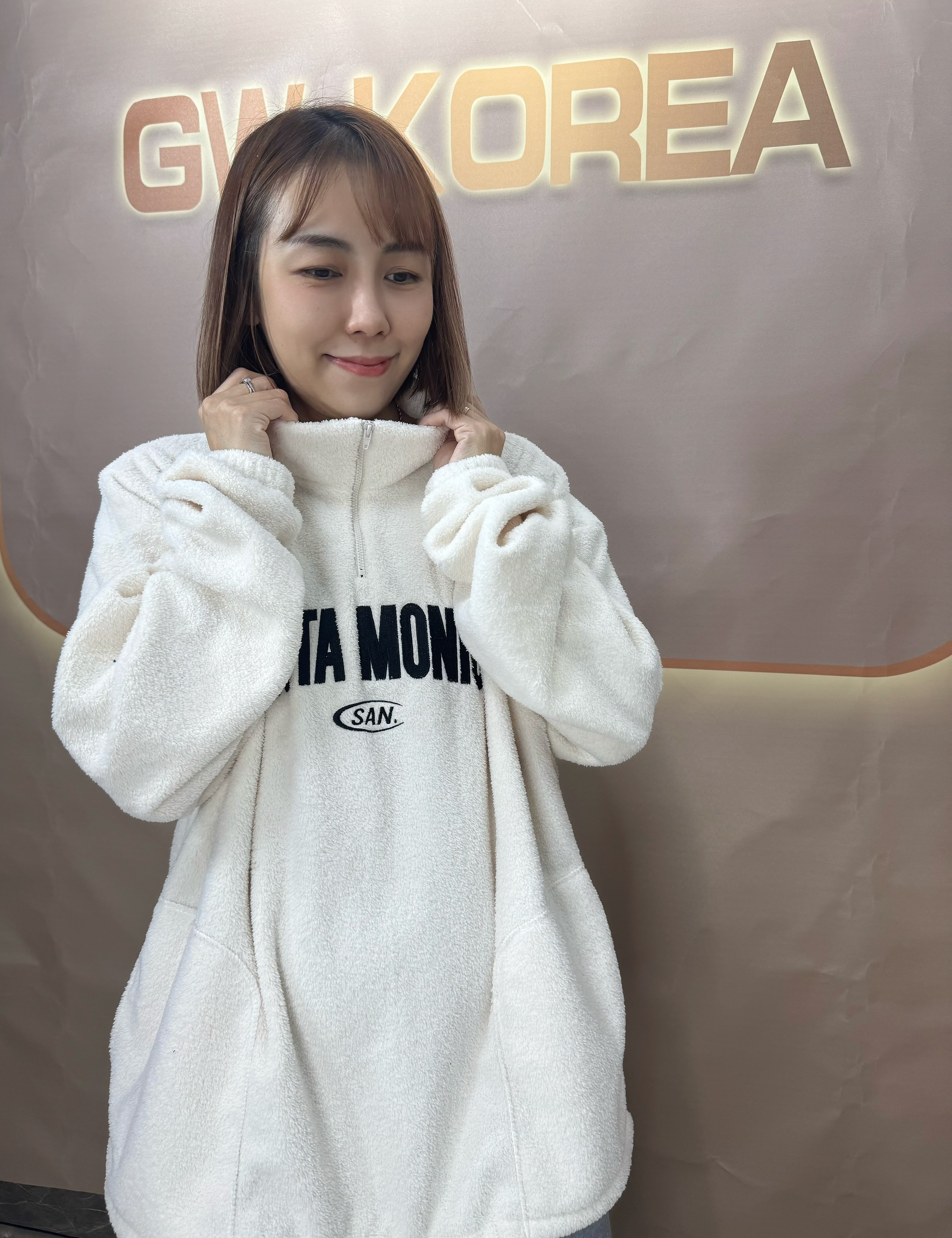 PU251712 毛巾料刺繡字衛衣