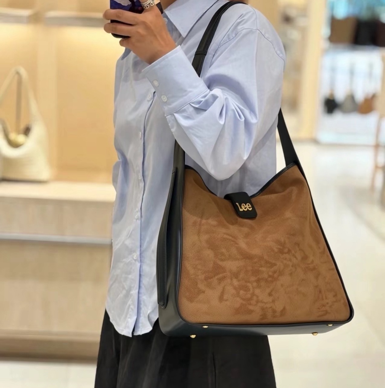 <快速出貨> LEE 暖冬色系HOBO單肩包 兩色