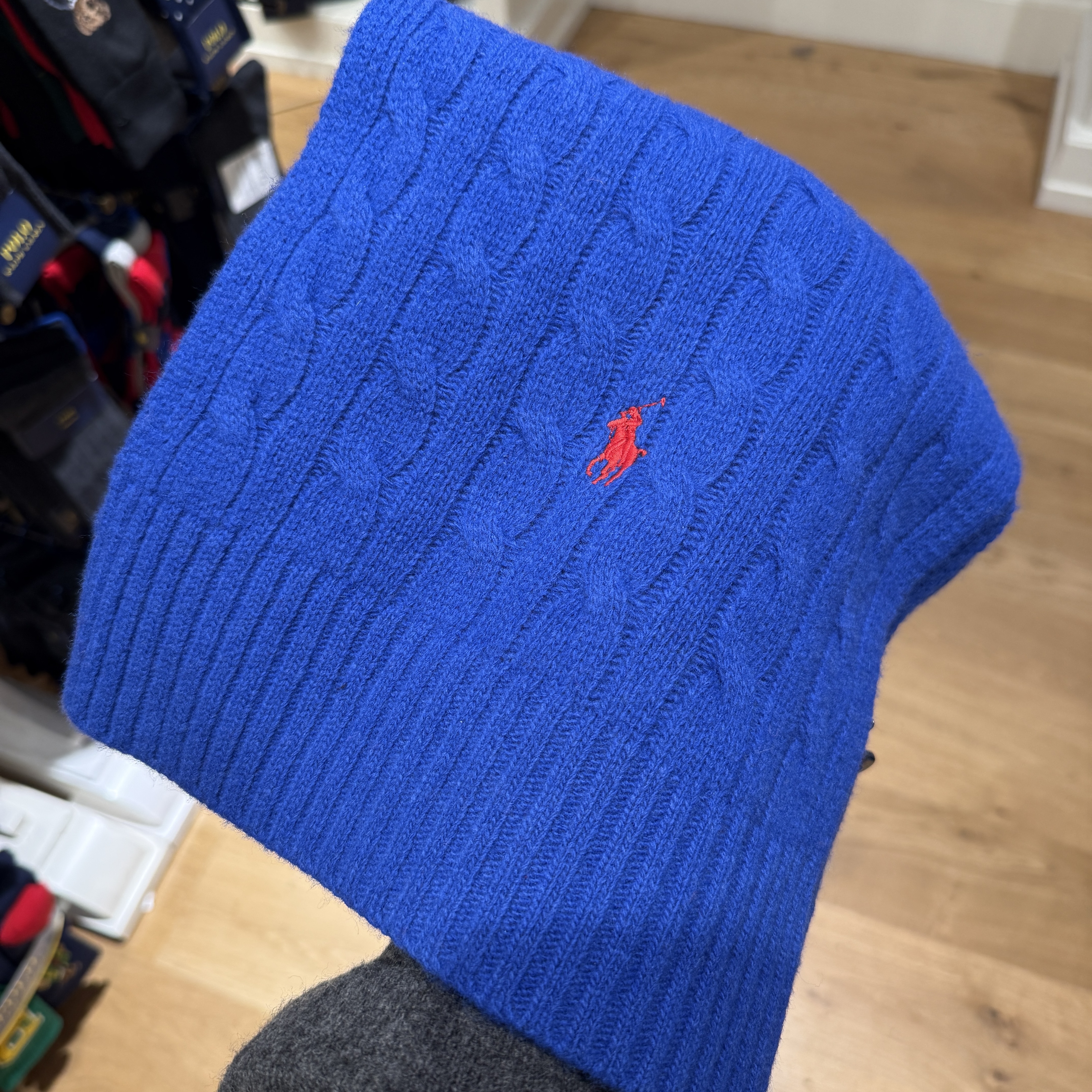 Polo Ralph Lauren wool scarf blue