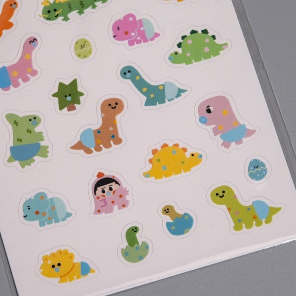 恐龍寶貝 透明小貼紙 手帳貼紙｜微醺斑比