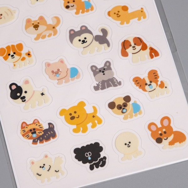 狗狗寶貝 透明小貼紙 手帳貼紙｜微醺斑比