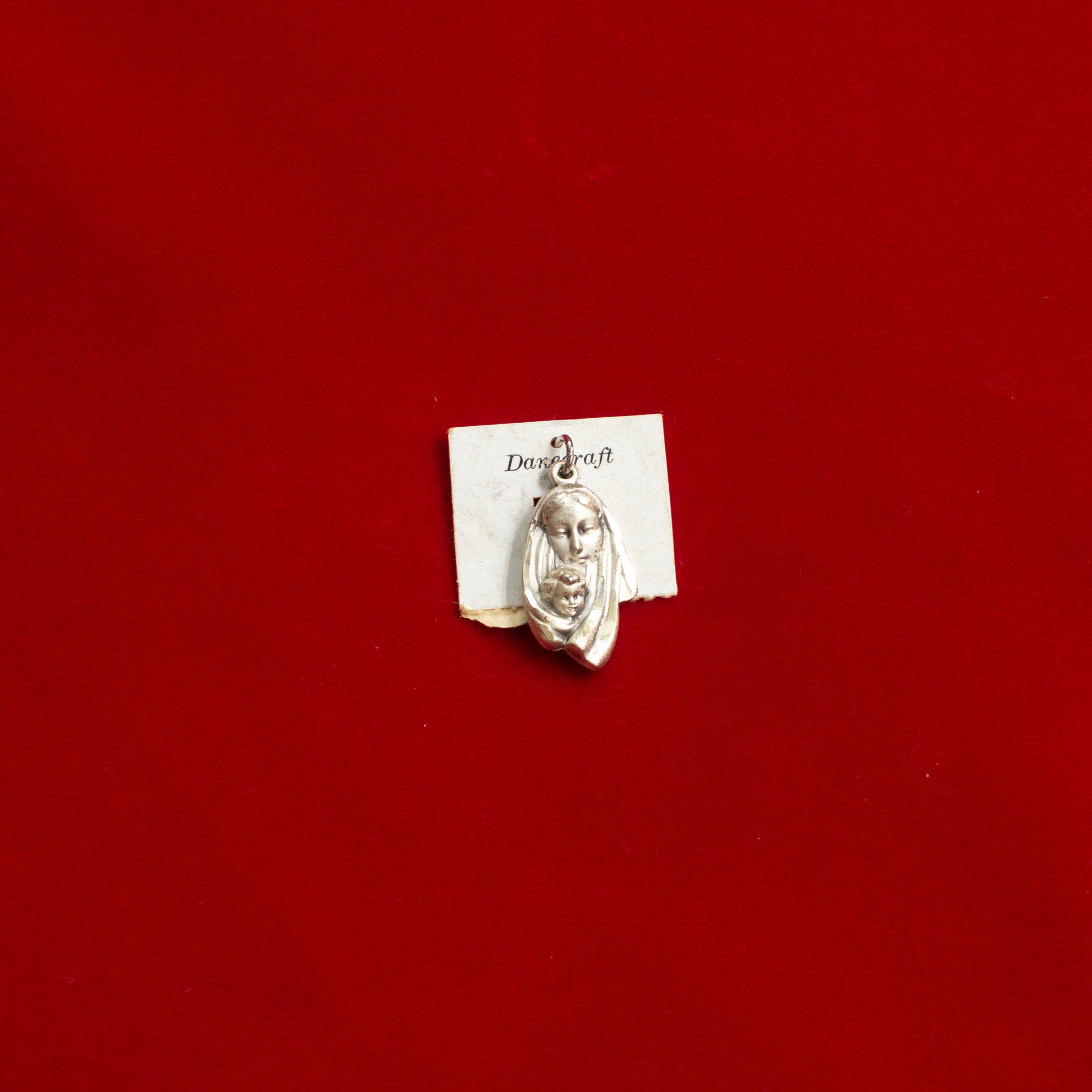 VINTAGE STERLING SILVER PENDENT 美國 純銀 聖母子 墜飾